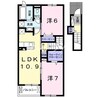 エアリーこまち 2LDKの間取り