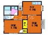 サンハイツ白石Ⅱ 2DKの間取り