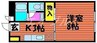 アルトハイデⅡ　A棟 1Kの間取り