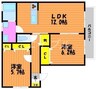 summit万倍 2LDKの間取り
