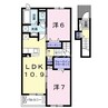 ノヴァ　Ⅱ 2LDKの間取り