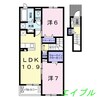 ノヴァ　Ⅱ 2LDKの間取り