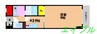 レーベルシャトー 1Kの間取り