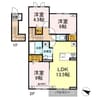 HONEY BEAR Ａ棟 3LDKの間取り