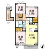 HONEY BEAR B棟 3LDKの間取り
