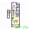 グリーン 1DKの間取り