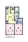 トゥルーランド錦Ｂ 2DKの間取り