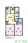 トゥルーランド錦Ｂ 2DKの間取り