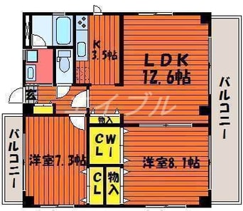 間取図 ビューティーリメイン野田