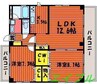 ビューティーリメイン野田 2LDKの間取り
