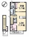 アネーロ 1LDKの間取り