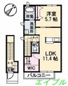 アネーロ 1LDKの間取り