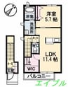 アネーロ 1LDKの間取り