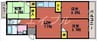 クオーレ撫川　B棟 3LDKの間取り