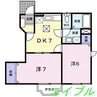 ジェンティーレＡ 2DKの間取り
