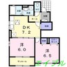 リアン　３ 2DKの間取り