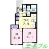 ファミール　船穂 2DKの間取り
