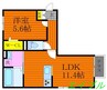 ボナール 1LDKの間取り