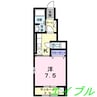 グローリー　ブナン 1Kの間取り