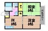 マミーコーポ 2DKの間取り