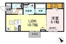 フェルナ 1LDKの間取り
