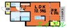 うぐいす館 1LDKの間取り