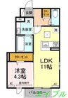 うぐいす館 1LDKの間取り