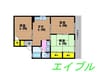 プリオールエフ　Ｂ棟 3DKの間取り