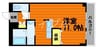 ジュメル倉敷 1Rの間取り