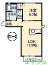 リヴィレッジ　A棟 1LDKの間取り