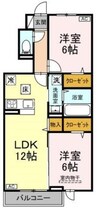 ラ・メール 2LDKの間取り