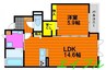 La・Maison　A棟 1LDKの間取り