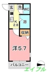 さんさん館Ｃ 1Kの間取り