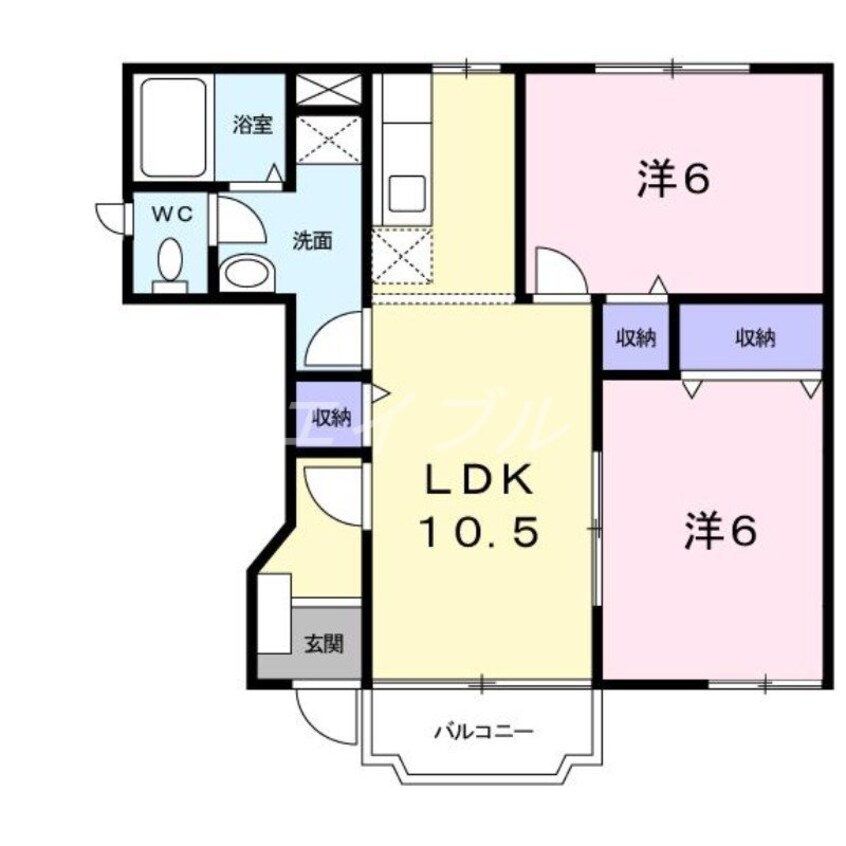 間取図 サンライズオアシスＤ