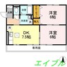 コスモス２１ 2DKの間取り