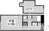 今バス停前シャルマンドミール 1Kの間取り
