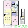 グランビア　Ｂ 2LDKの間取り