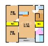 ハーヴェスト田井　B棟　 2LDKの間取り