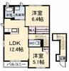 KO.レジデンス　B棟 2LDKの間取り