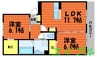 リヴィエール 2LDKの間取り