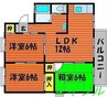 エントピア新保Ｂ 3LDKの間取り