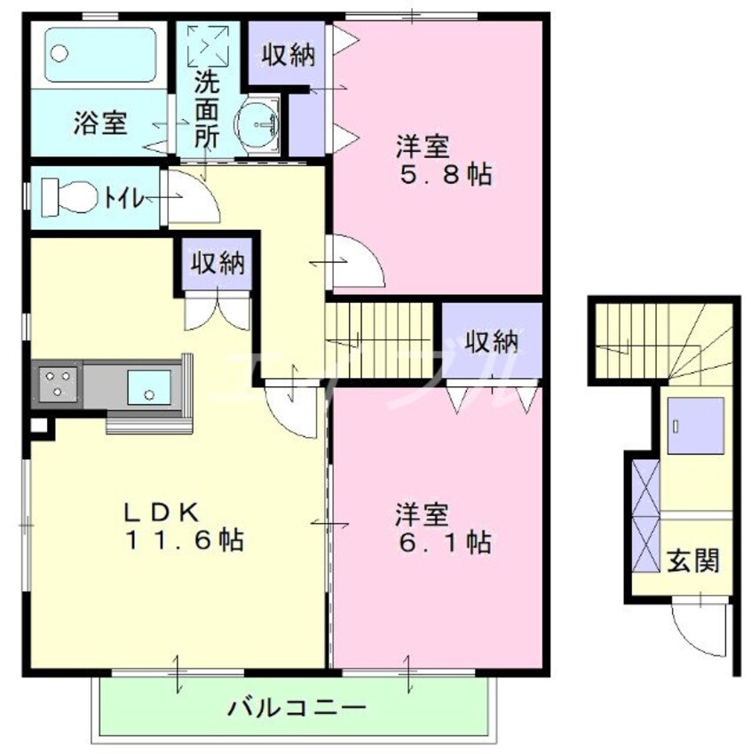 間取図 フィカーサ上富井