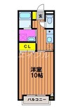サンハイツ福富 1Kの間取り