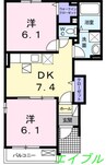 ベル・アンジュ 2DKの間取り