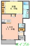 アビターレ 1LDKの間取り