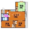 ドミールハッタ 3LDKの間取り