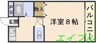 ファンテイル青江 1Kの間取り
