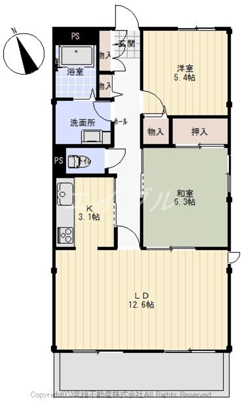 間取図 パークタウン茶屋町　Ａ