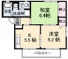 ハイライフFUJIWARA 2Kの間取り