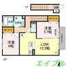 トゥールモンド 2LDKの間取り